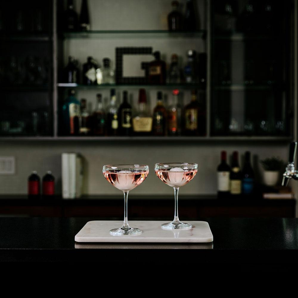 Coupe Glass at the Bar