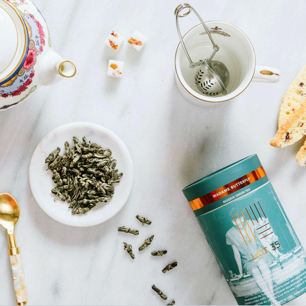 Cup of Reserve Madame Butterfly loose leaf tea by Lot 35