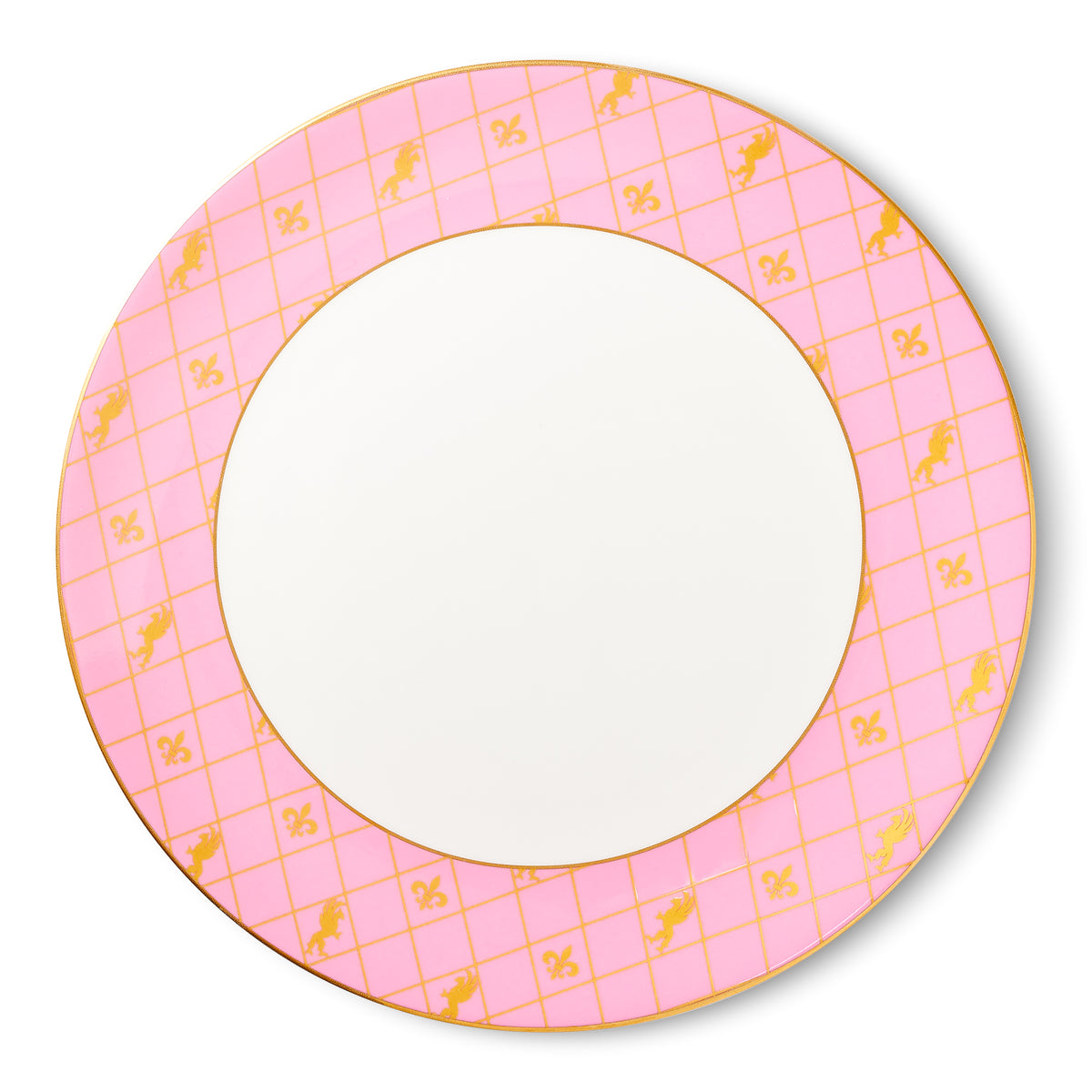 Harlequin Plate Pink (21cm)
