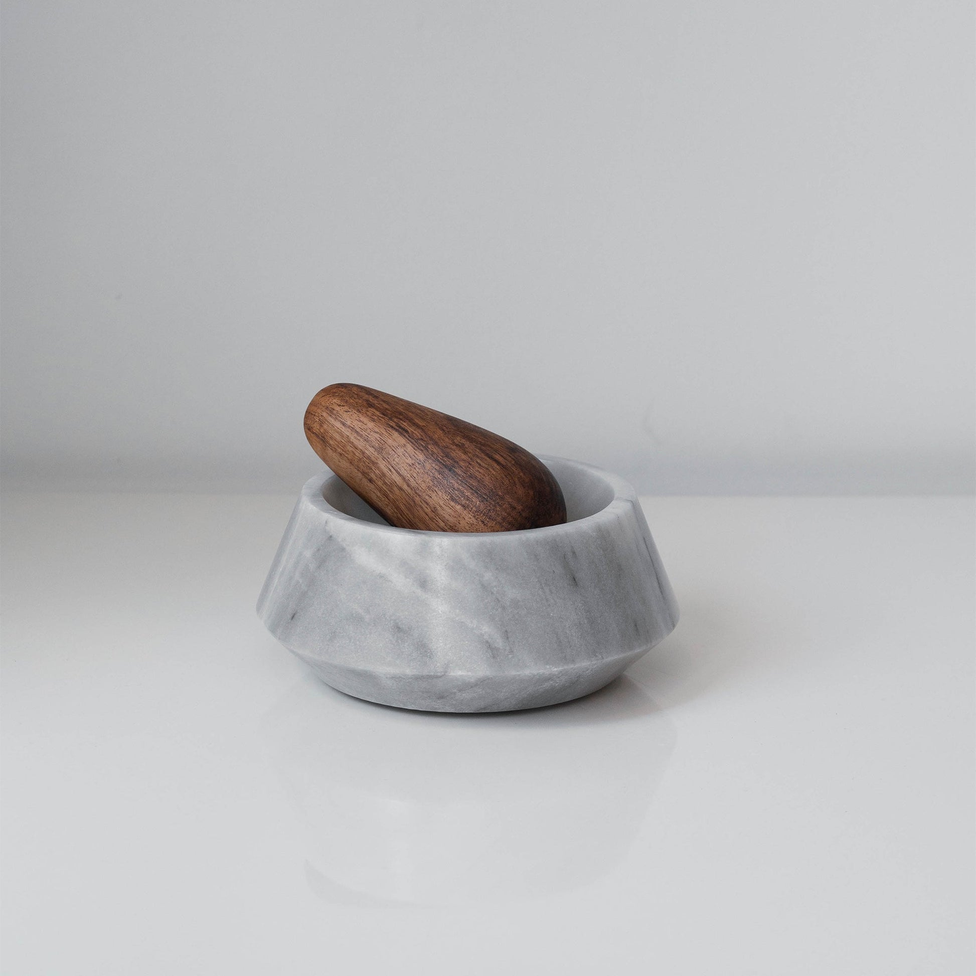 Holbox Mortar and Pestle | White Serveware White Marble OS