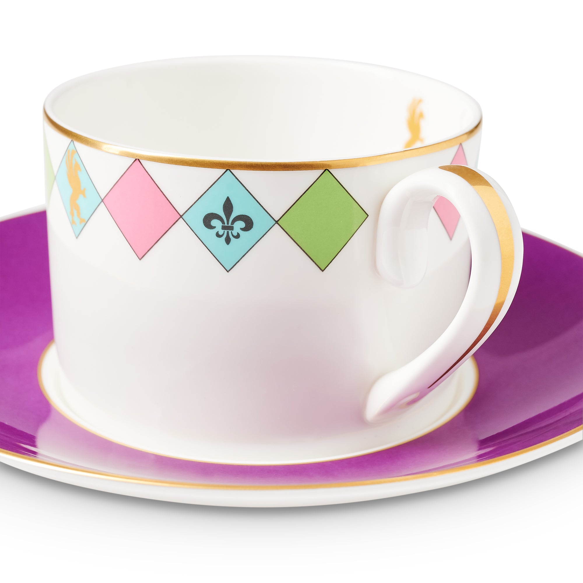 Afternoon Tea チャーチル社製　ザルツブルグ　ケーキ皿6枚セット Harlequin Afternoon Tea Set – Fairmont Store US