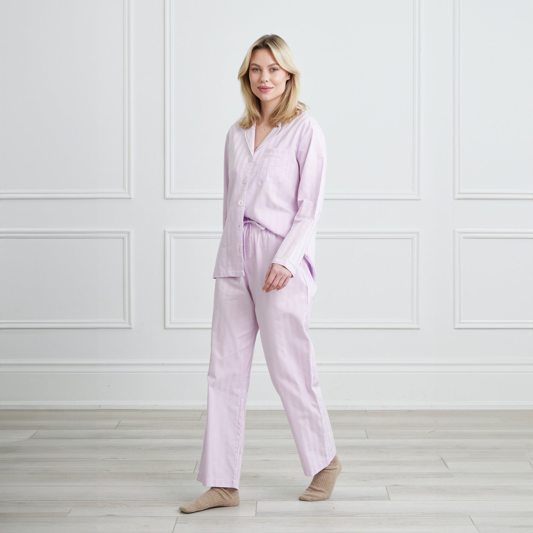 KIP. Monogrammed Premium Cotton Pajama Set