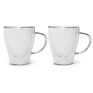 Premium Espresso Cups Set of 2 Double Wall Insulated Mugs with