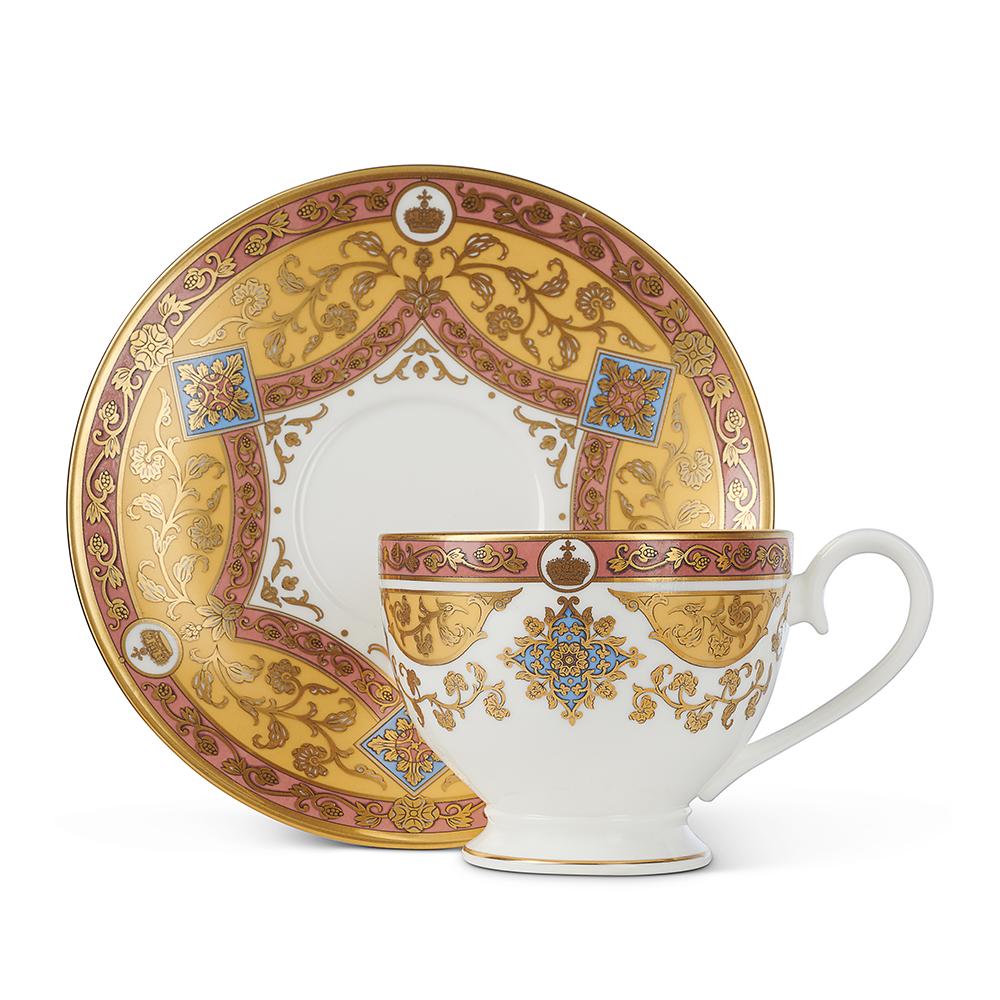 antique Montesson 肖像画 瑠璃色 cobaltblue coffee cup