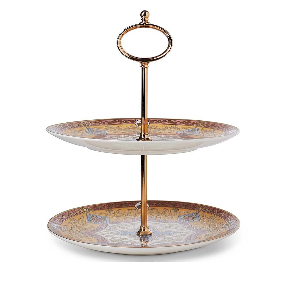 Madison Marble & Brass 2-Tier Cake Stand | West Elm