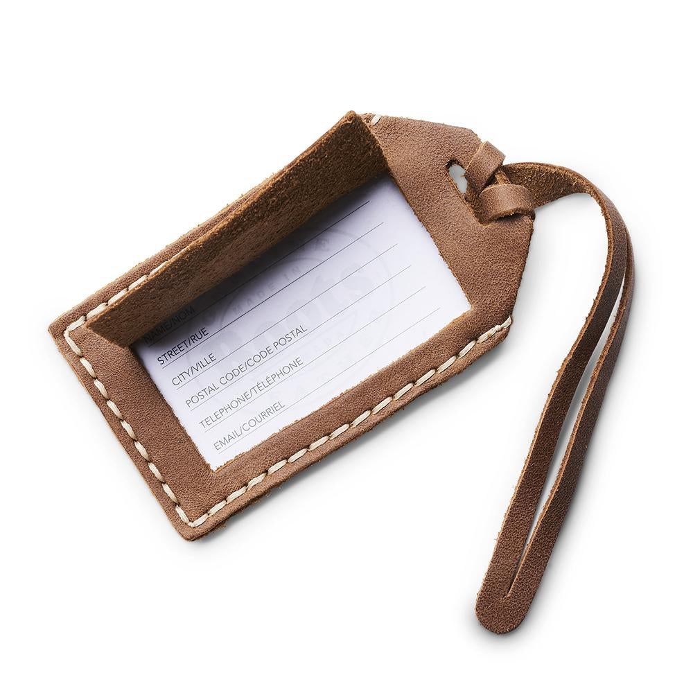 Classic Black Leather Luggage Tag – dacasso-inc