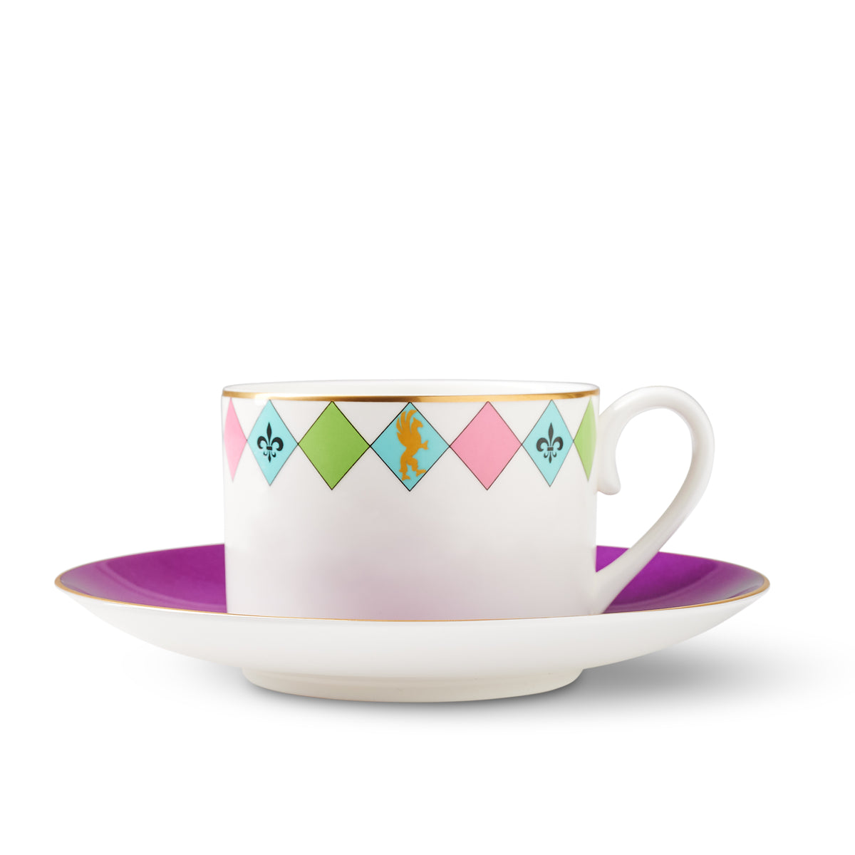 Harlequin Cup and Saucer