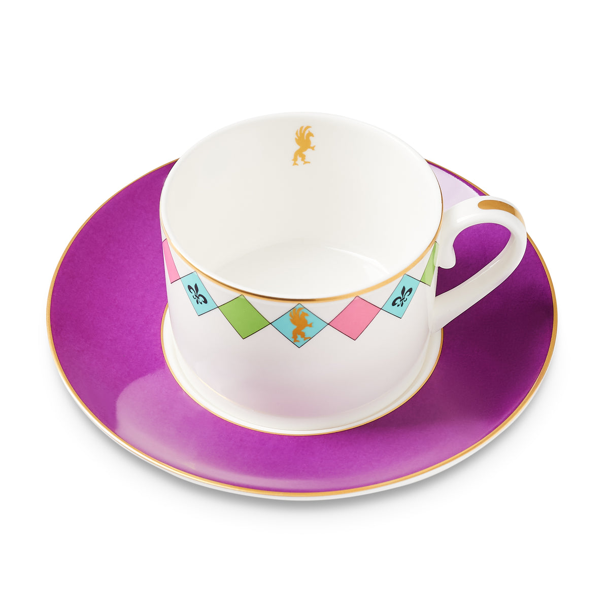 Harlequin Cup and Saucer
