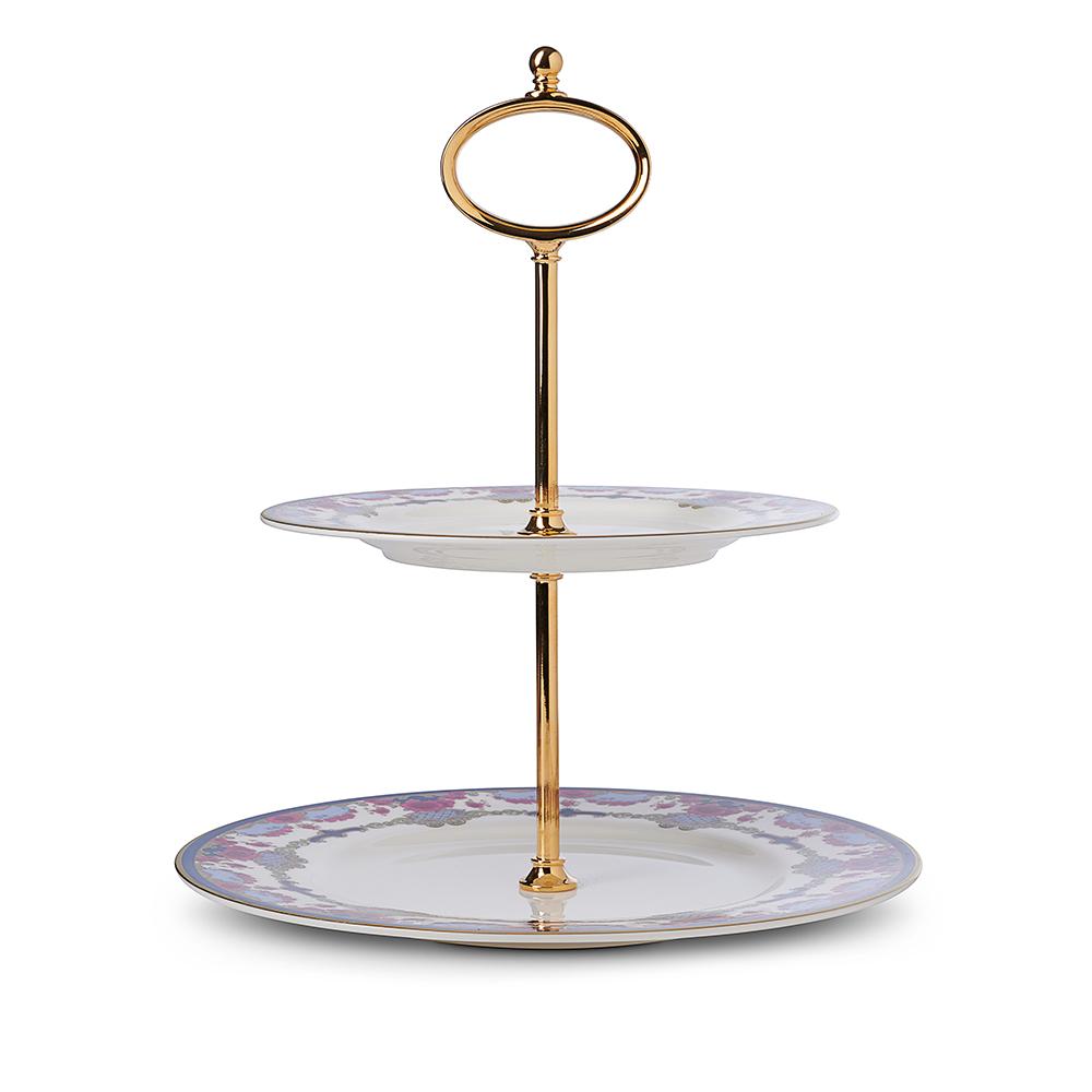 Buy Wisteria Yellow 2 Tier Cake Stand Online - Ellementry