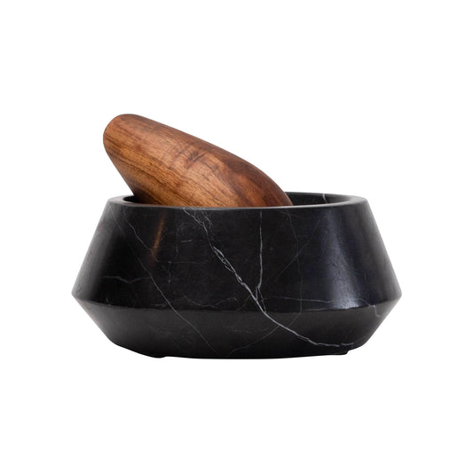 Holbox Mortar and Pestle | Black Serveware