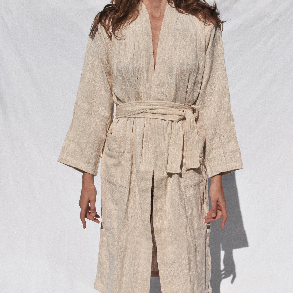 Turkish Linen Robe - Natural | Obakki – Fairmont Store US